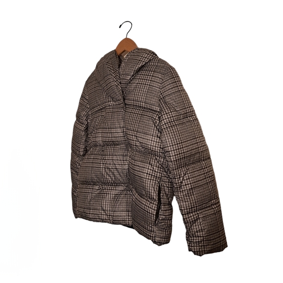 Jason Wu Gray Houndstooth Double Breasted Puffer Coat - Picture 5 of 7